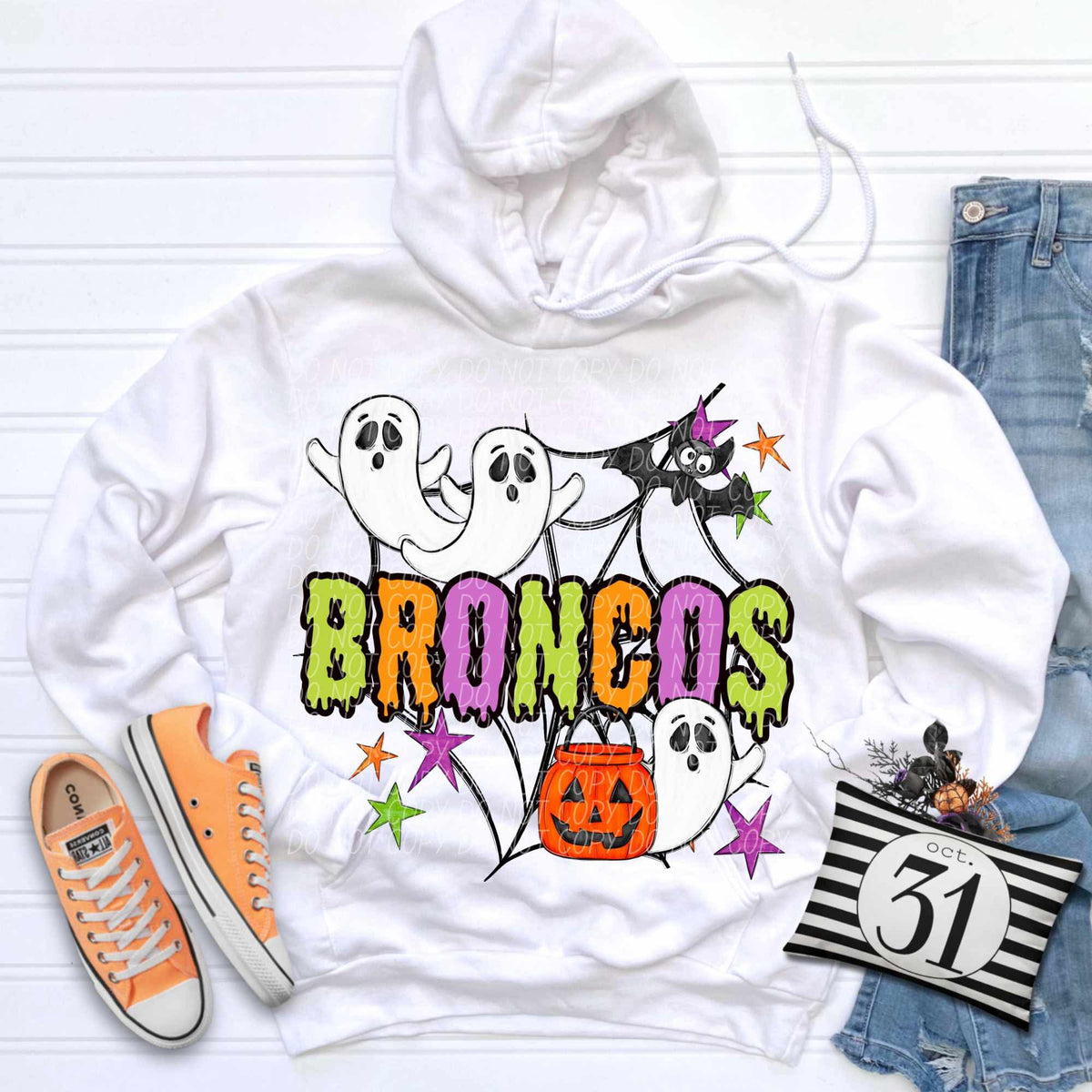 Broncos Halloween (City) DTF transfer