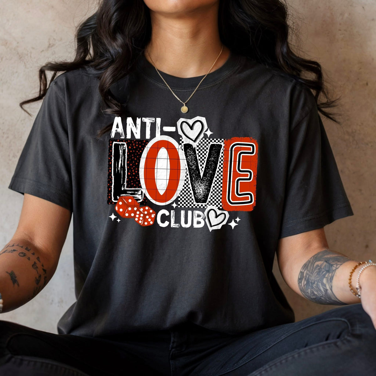 Anti Love club (white) (CSC) DTF transfer