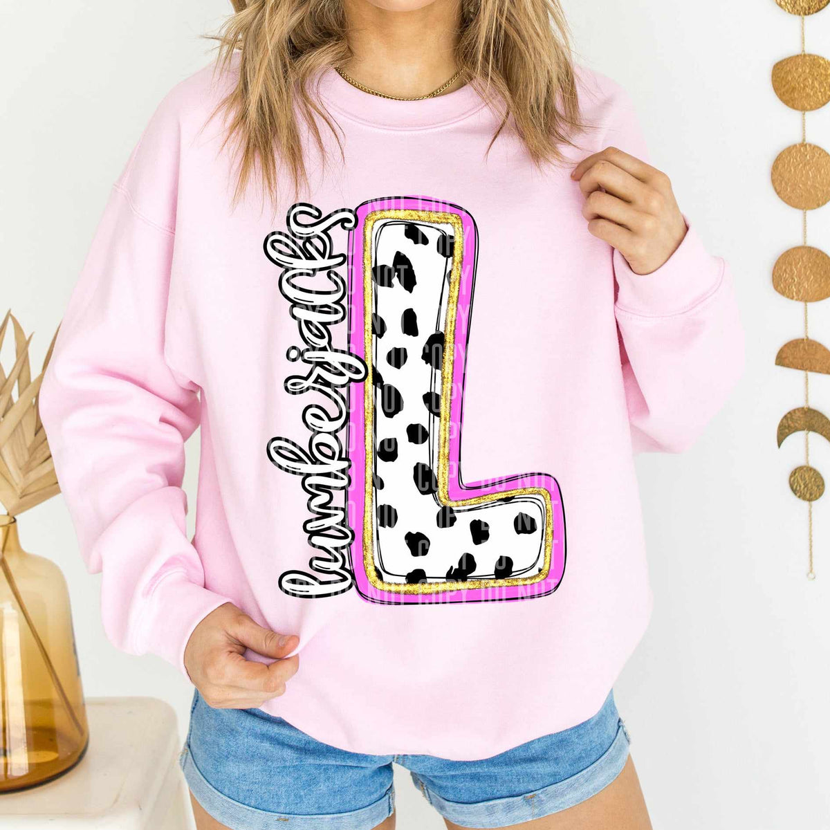 Lumberjacks Polka Font Mascot Caplinger 56172 DTF transfer