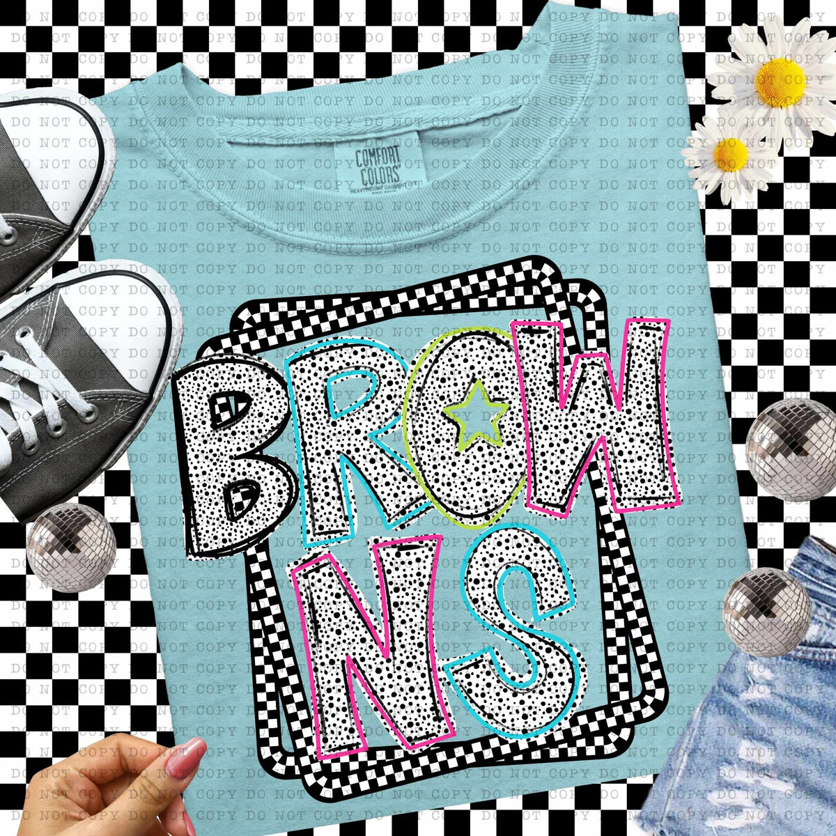 Browns Dalmatian filled mascots (ECHT) 55138 DTF transfer