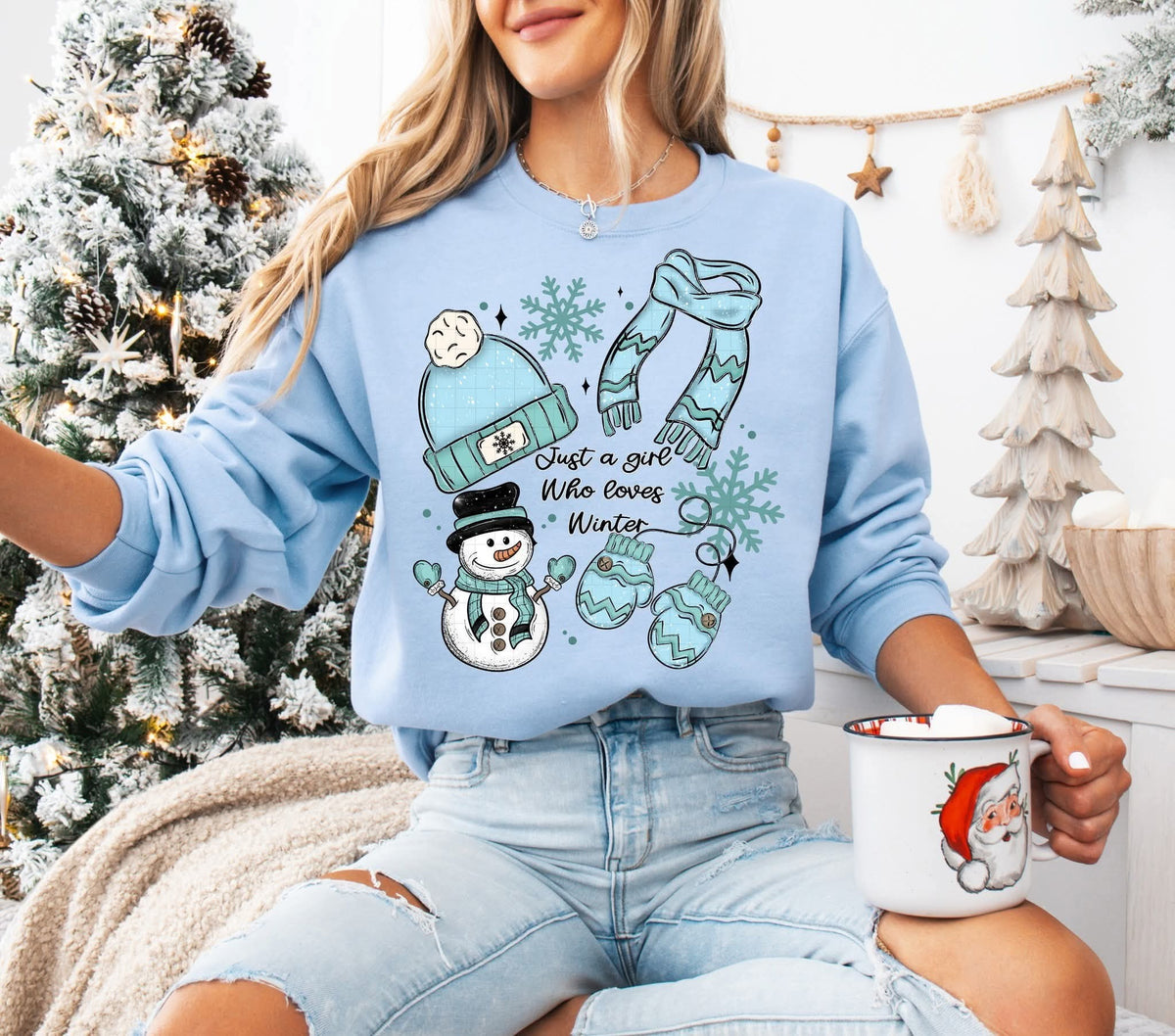 Just a Girl who loves winter (linda) DTF Transfer