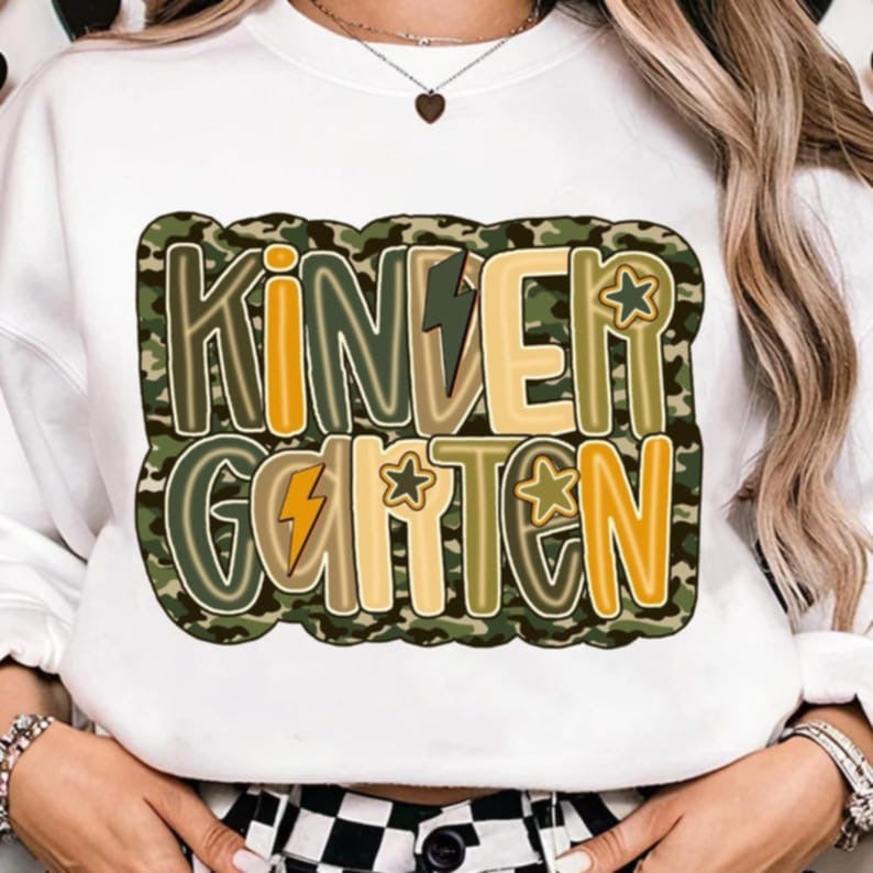 Kindergarten camo 107581 DTF transfer