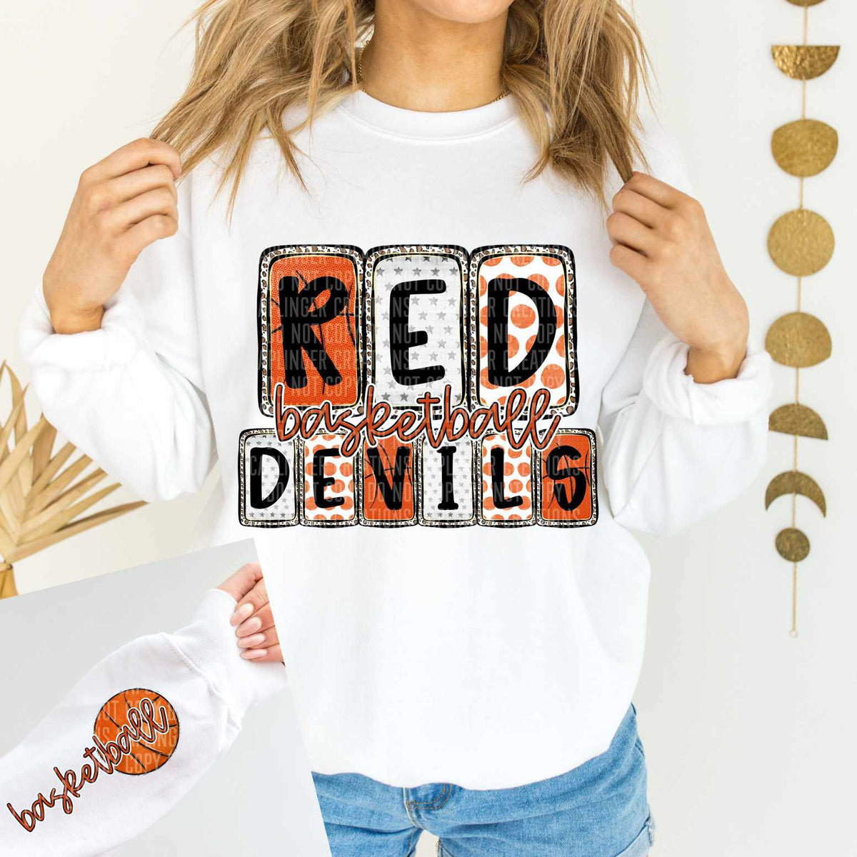 Red Devils Basketball FRONT (Caplinger) 82874 DTF transfer