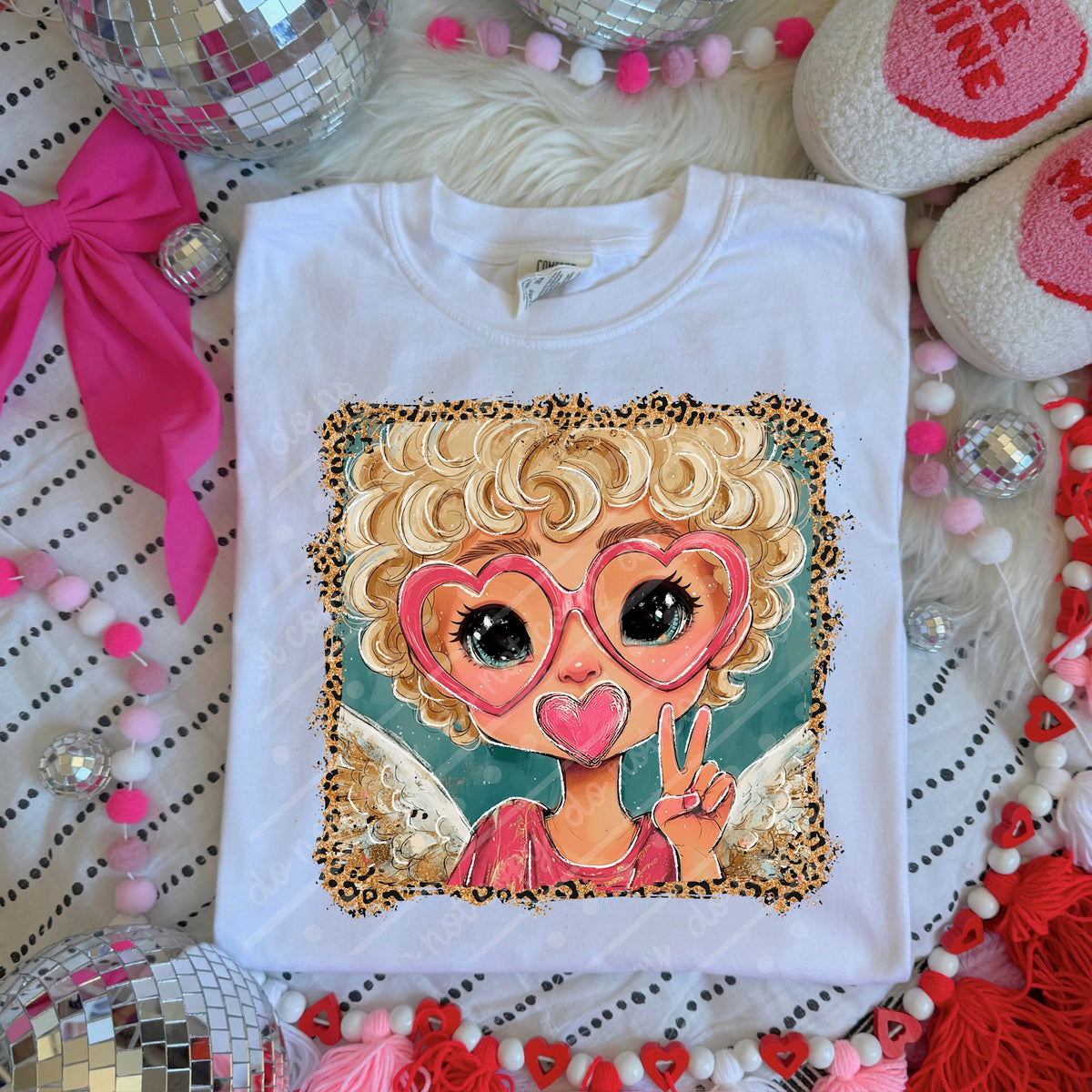 Cupid leopard frame sunday special DTF transfer