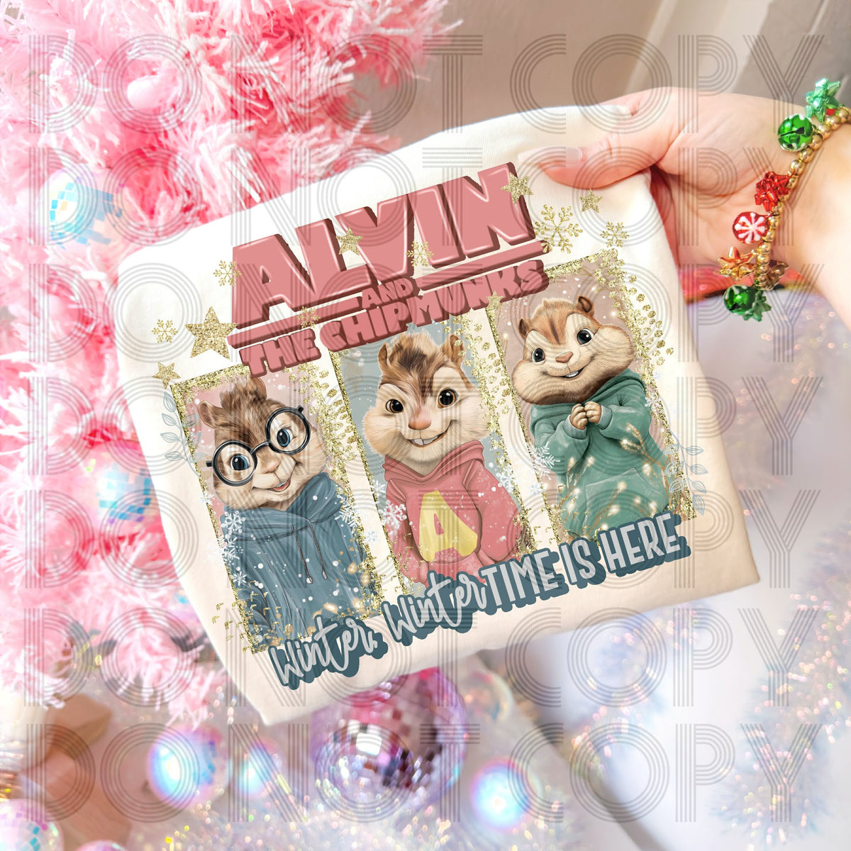 Chipmunks three blocks (renewed) DTF transfer