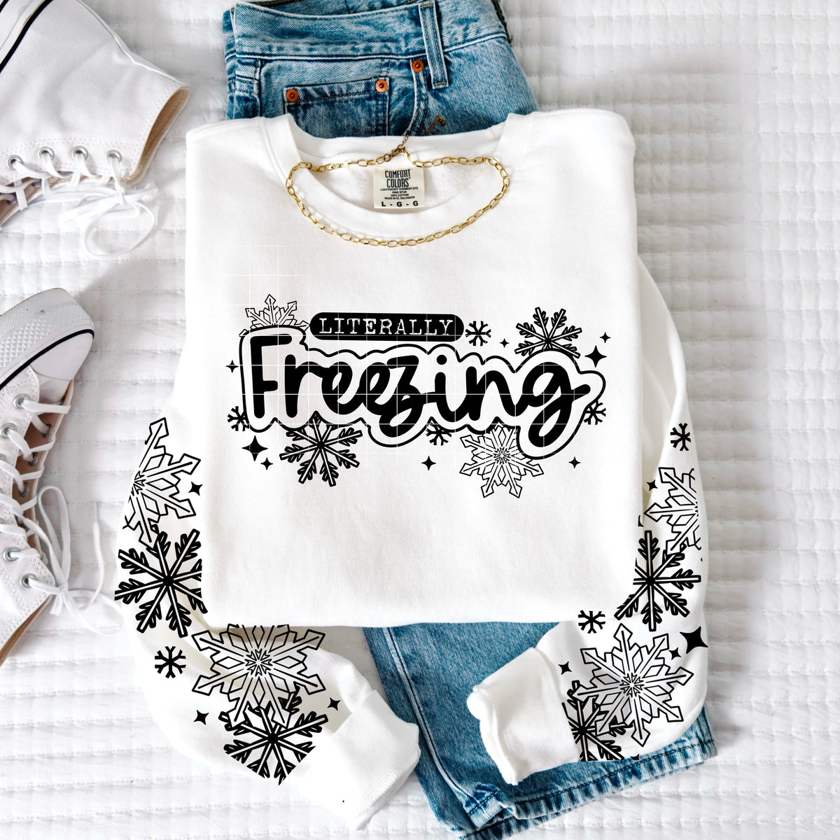 Literally Freezing BLACK (front only) (CSC) DTF Transfer