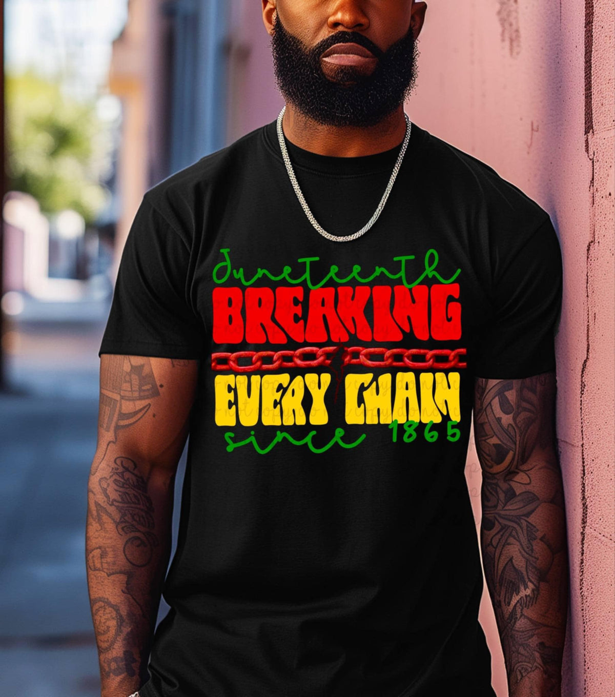 Juneteenth breaking every chain 106008 DTF transfer