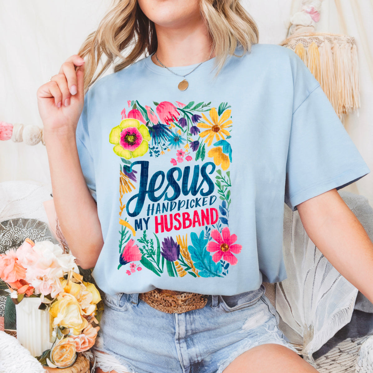 Jesus handpicked my husband 95363 DTF transfer