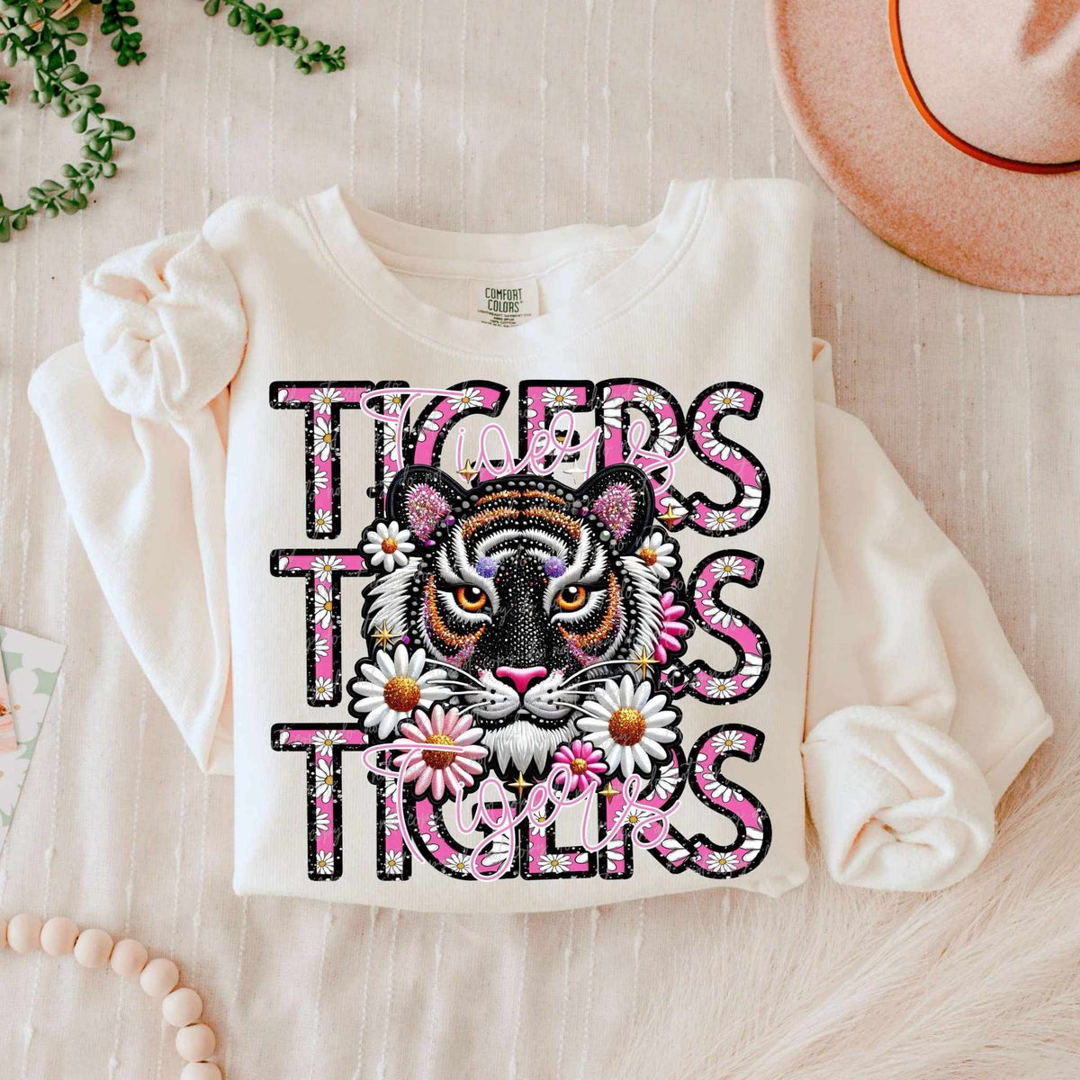 Tigers floral stacked 80686 DTF transfer