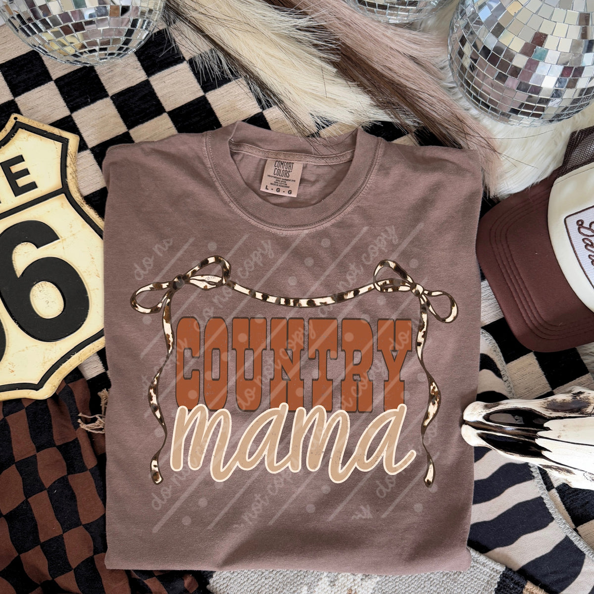 Country Mama bow (scarlow) DTF Transfer