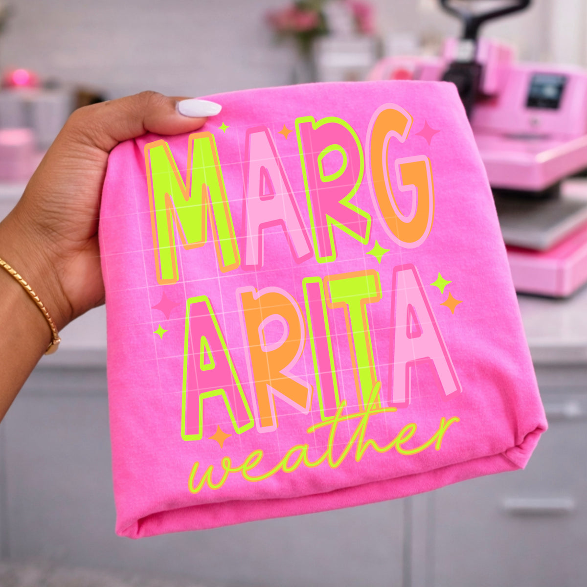 Margarita weather (pink green orange) (CSC) DTF Transfer