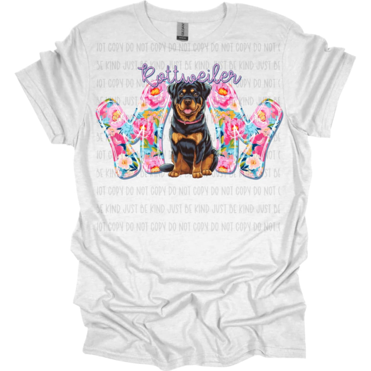 Rottweiler mom spring florals (SSD) 92486 DTF transfer