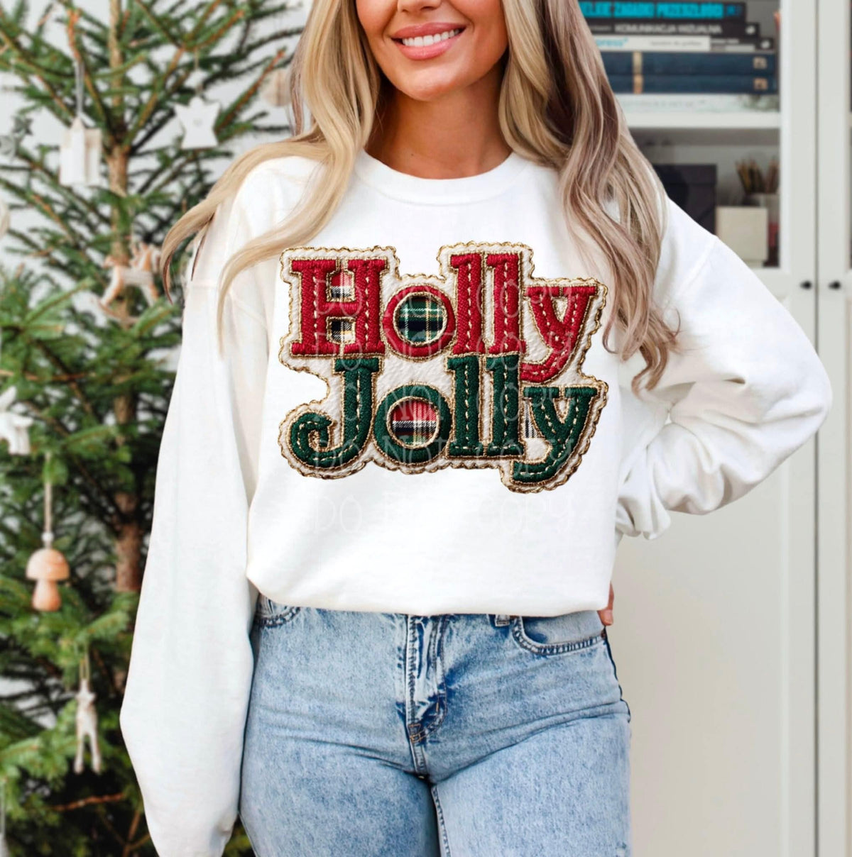 Holly Jolly Faux Patch Plaid (C’s) DTF Transfer
