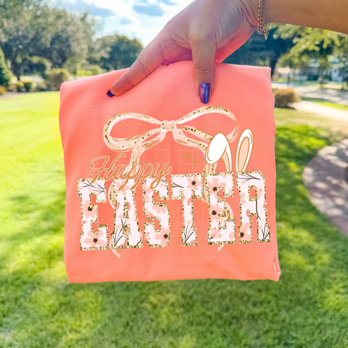 Happy Easter Bow (CSC) DTF transfer