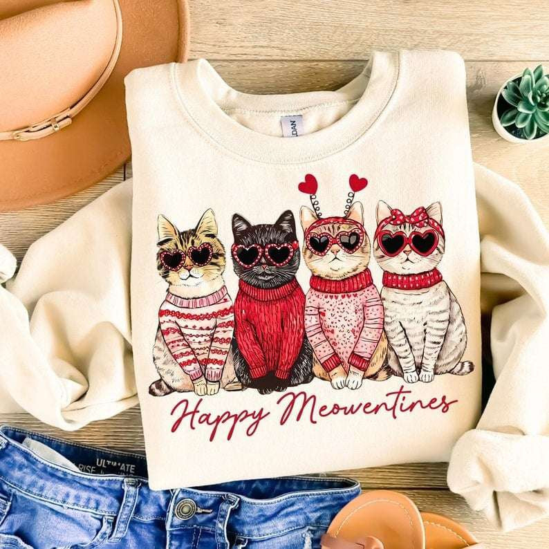 Happy meowentines 75851 DTF transfer