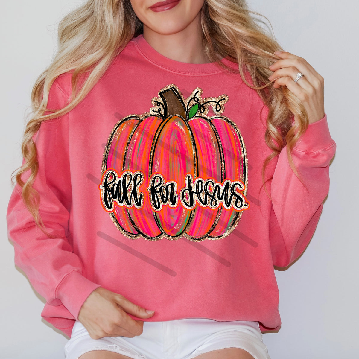 Fall for Jesus Brushstroke Pumpkin 114109 DTF transfer