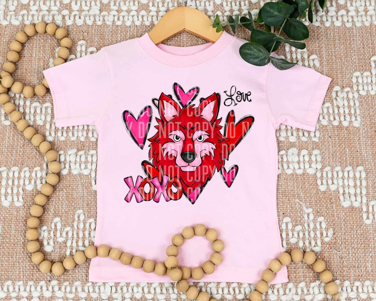 Xoxo red wolf (caplinger) 73379 DTF transfer