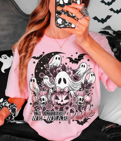 In October we wear pink ghosts (CSC) 60425 DTF transfer