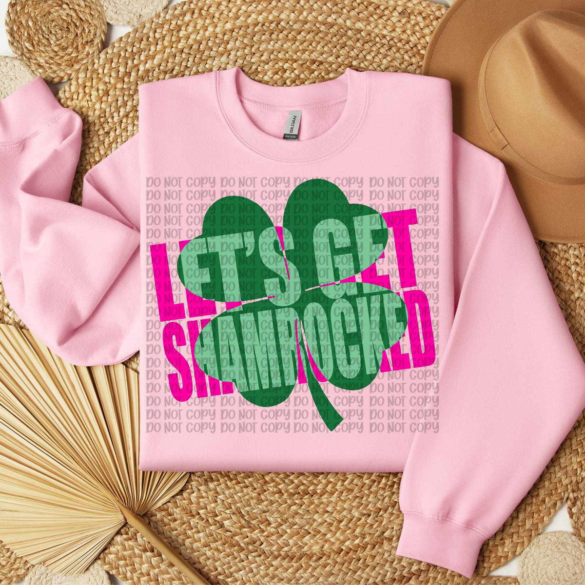 Let’s get shamrocked pink and green (VP) 80714 DTF transfer