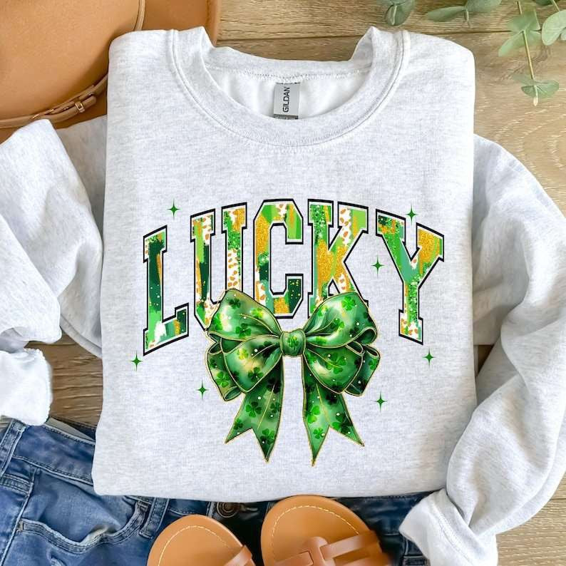 Lucky green bow 77613 DTF transfer