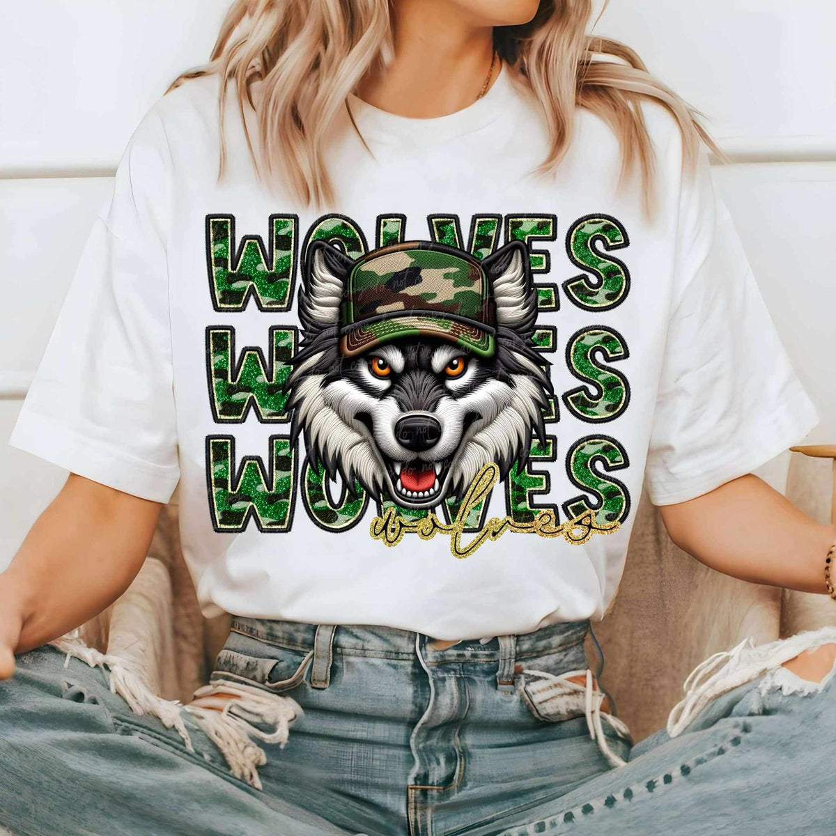 Wolves camo stacked (VIRGO) 70570 DTF transfer