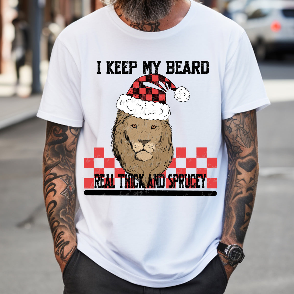 I keep my beard real thick and sprucey 30166 DTF transfer
