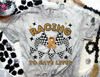 Racing to save lives yellow 58191 DTF transfer