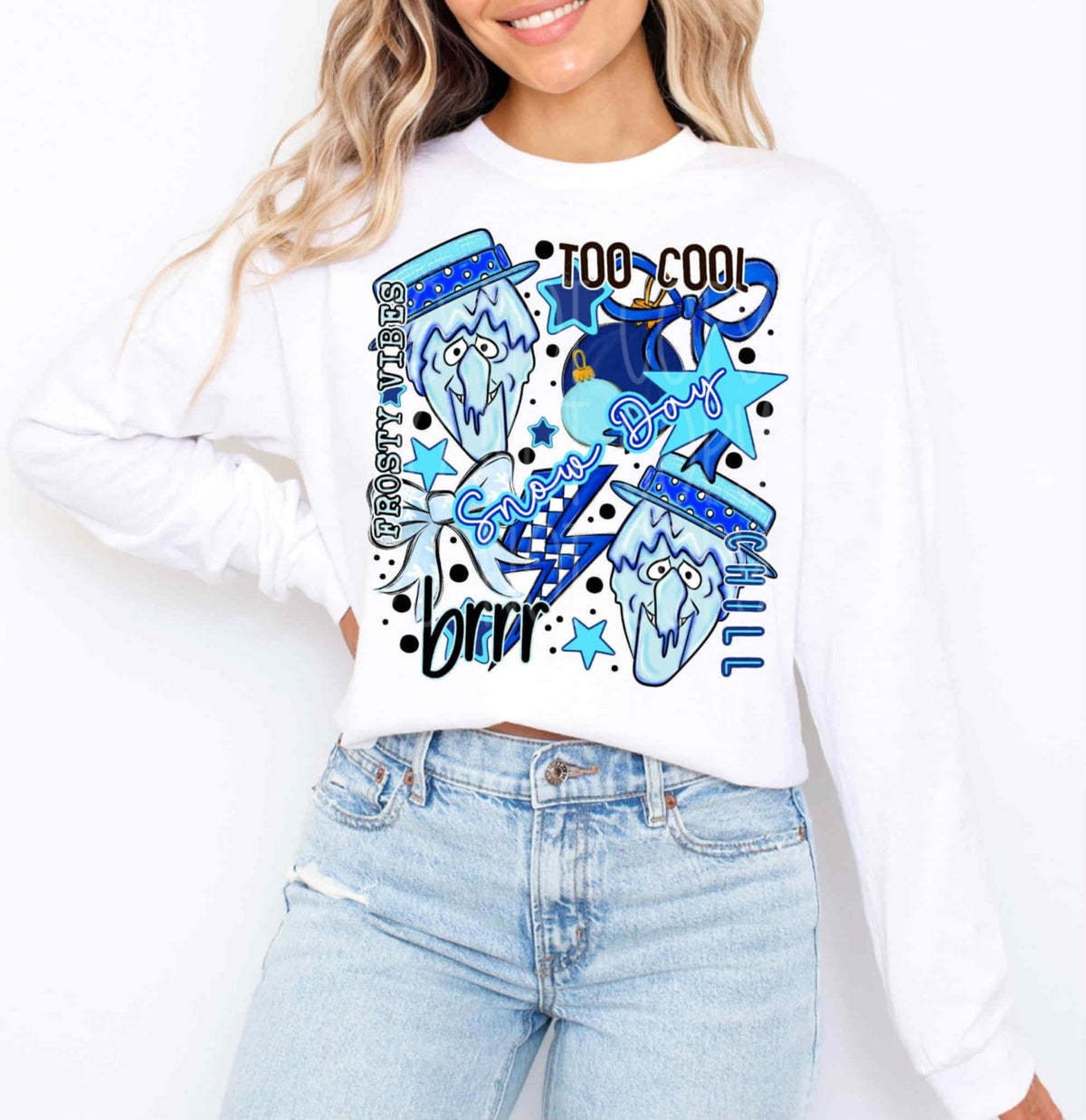 Frost Brrr classic Christmas collage EXCLUSIVE DTF transfer