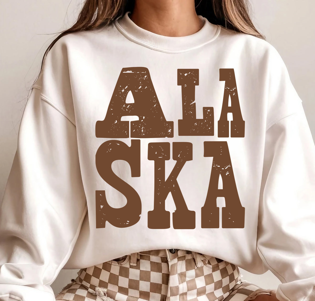 Alaska Brown Grunge (S&G) DTF Transfer