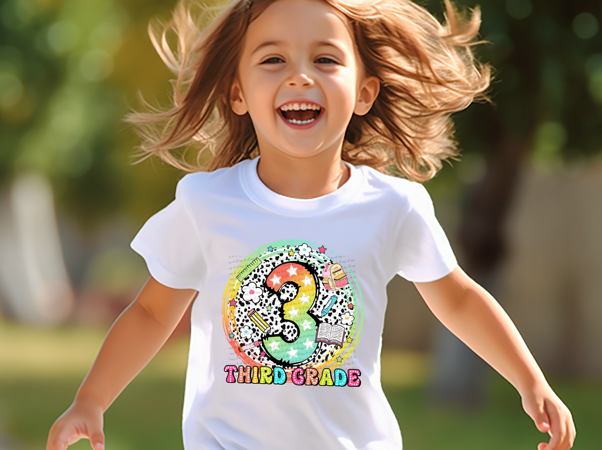 Third grade dalmatian circle DTF transfer