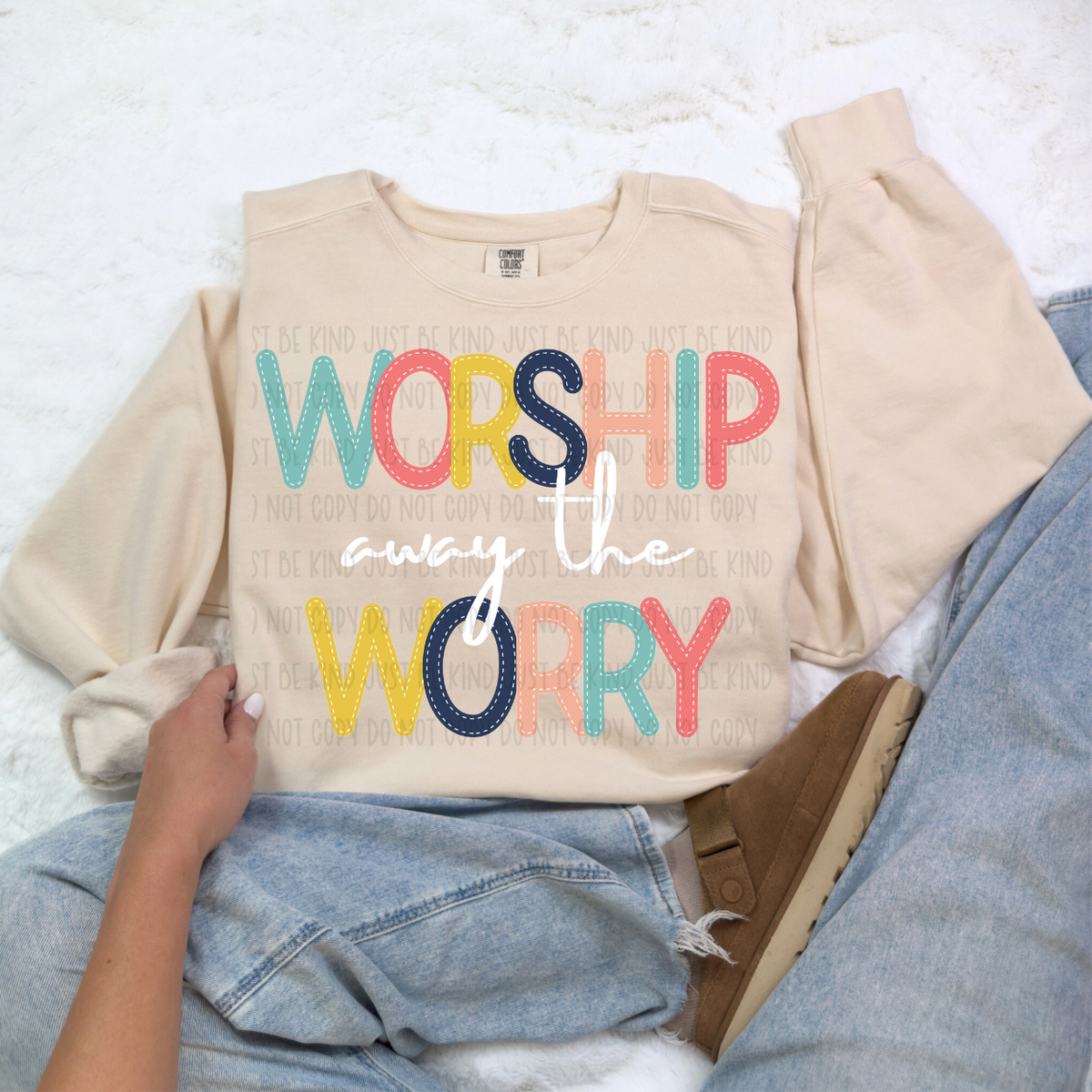 Worship Away The Worry (REVEL) 78685 DTF Transfer