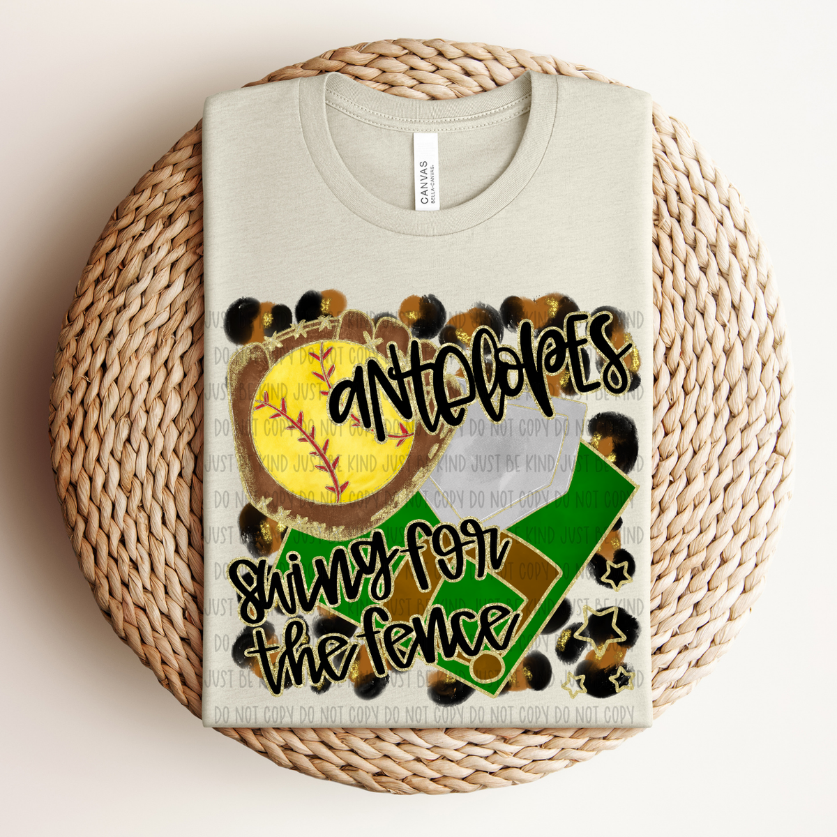 Softball Antelopes Swing For The Fence (Caplinger) 83442 DTF Transfer