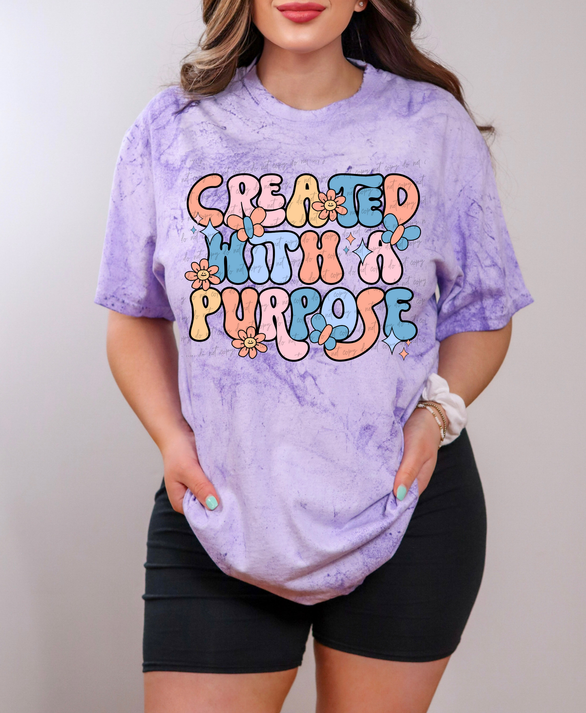 Created with a purpose bright colorful 28887 DTF Transfer