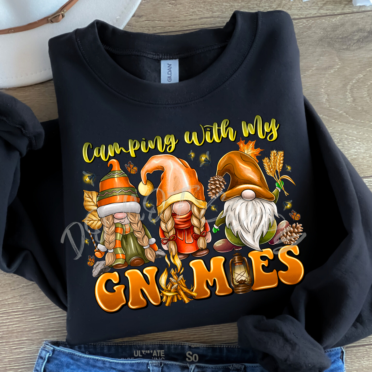 Camping With My Gnomes (RD) DTF Transfer
