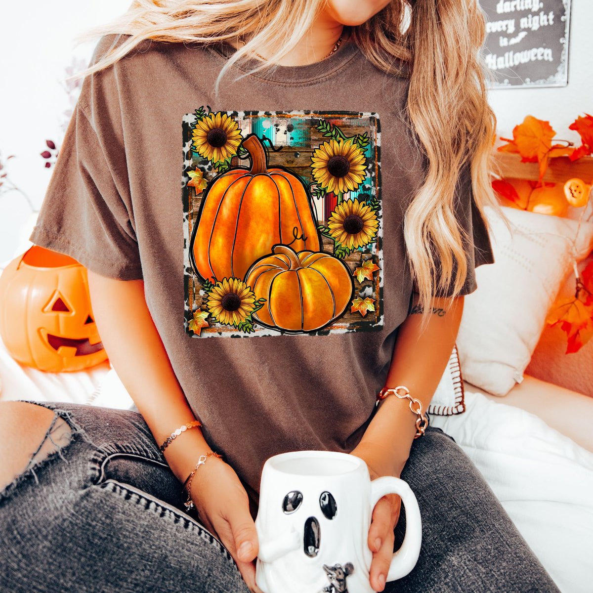 Pumpkin Sunflower-47211-DTF transfer