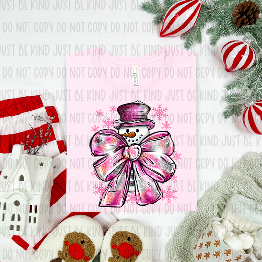 Snowman Pink Coquette(RD) 72260 DTF Transfer