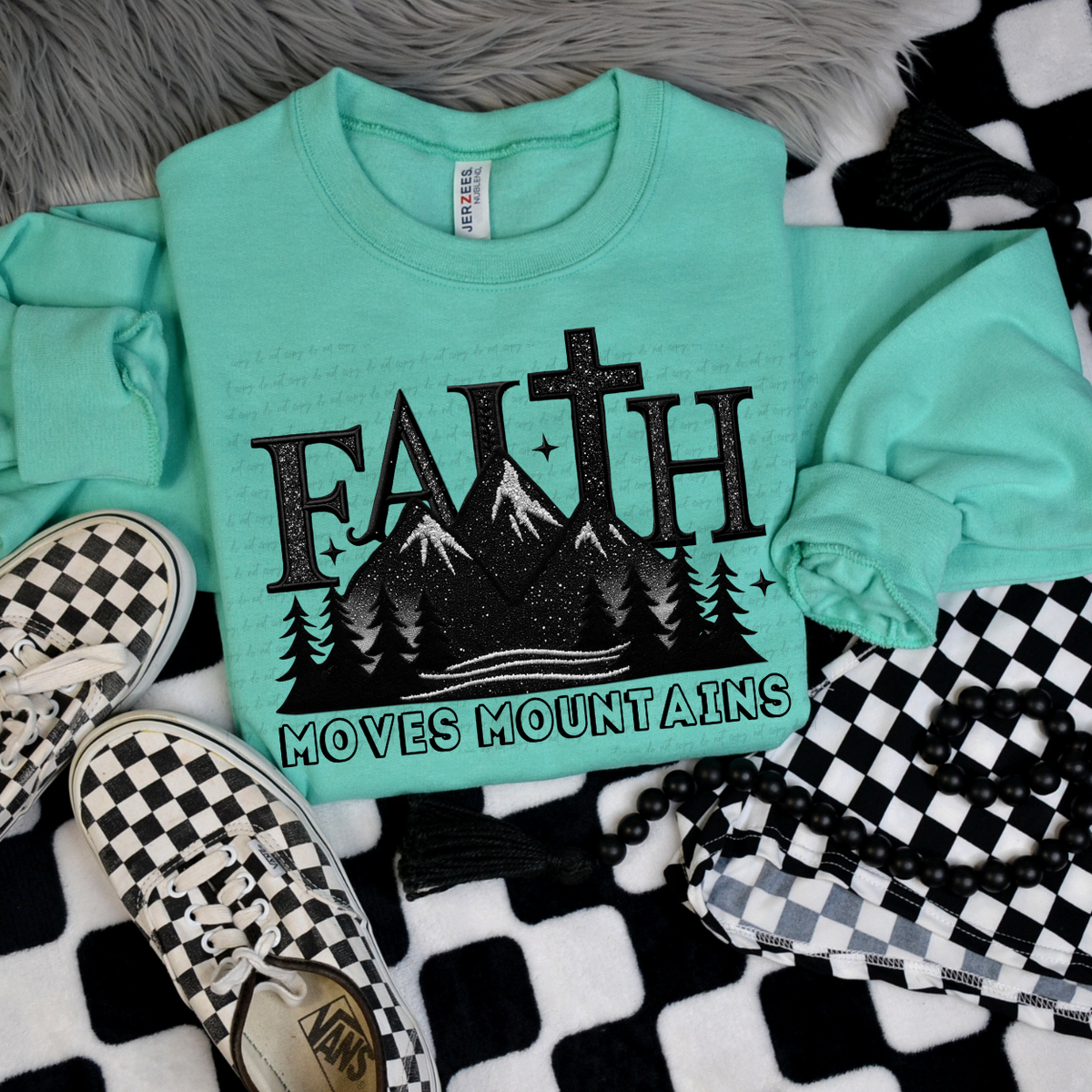 Faith Moves Mountains 68381 DTF Transfer