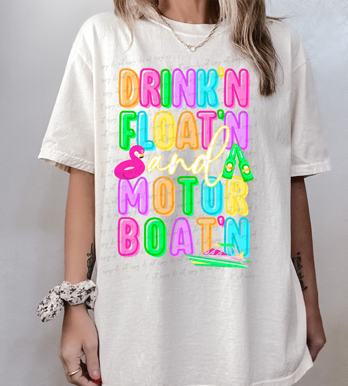 Drinkin floatin sand motor boatin 28825 DTF Transfer