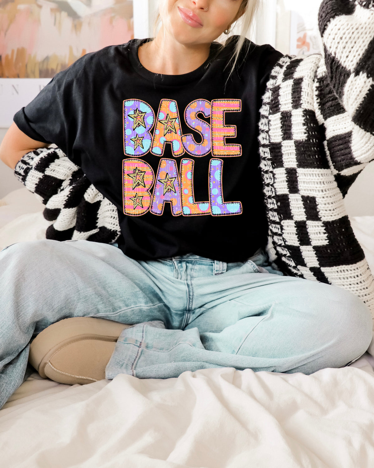 Baseball springy no dots (Caplinger) DTF transfer