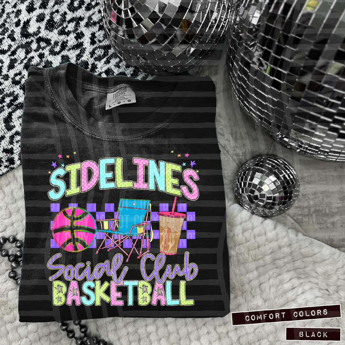 Sidelines social club basketball pink (Caplinger) 100230 DTF transfer