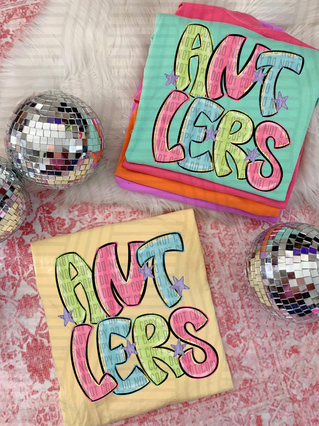 Antlers Glittery & Preppy Mascots (Caplinger) DTF transfer
