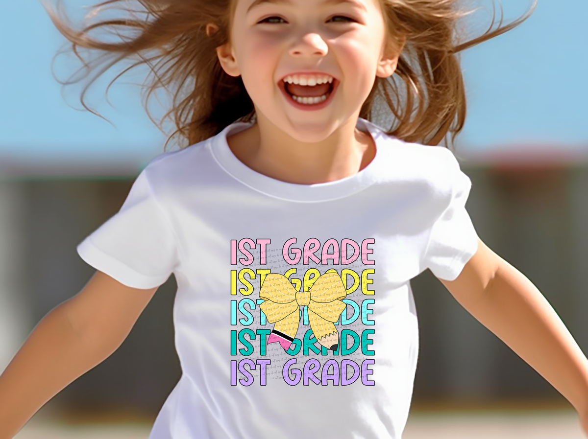 1st First grade (pencil bow) 49853 DTF transfer