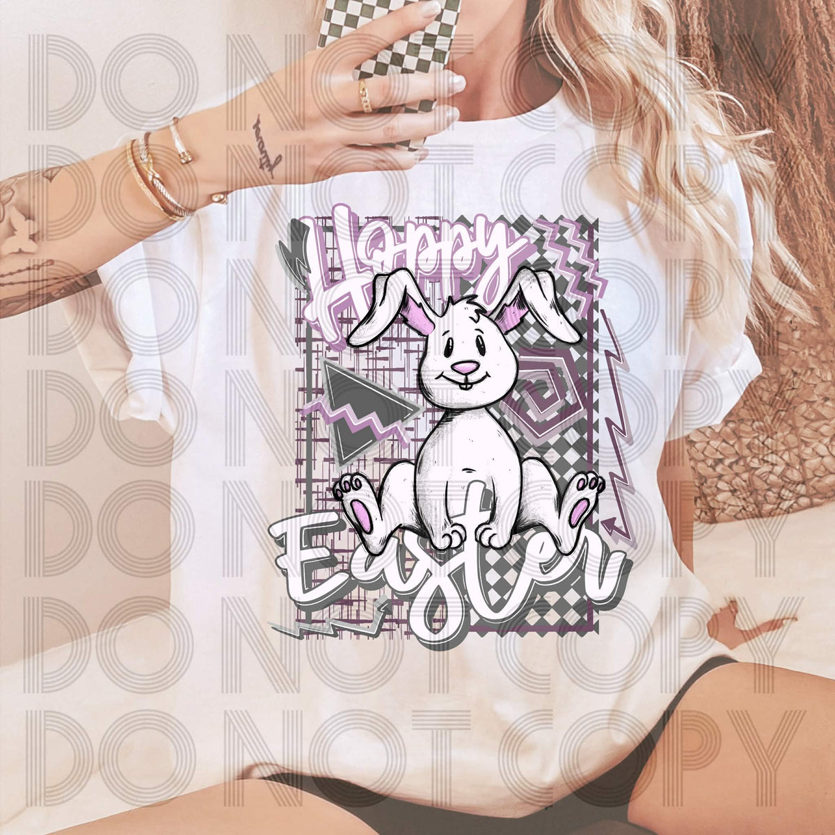 Happy Easter Bunny (renewed) DTF transfer