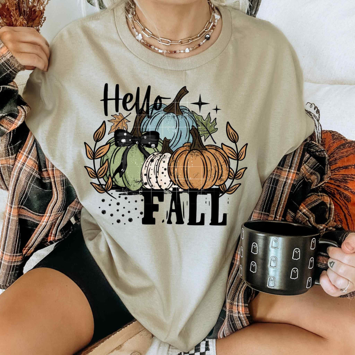 Hello fall pumpkins 106483 DTF transfer