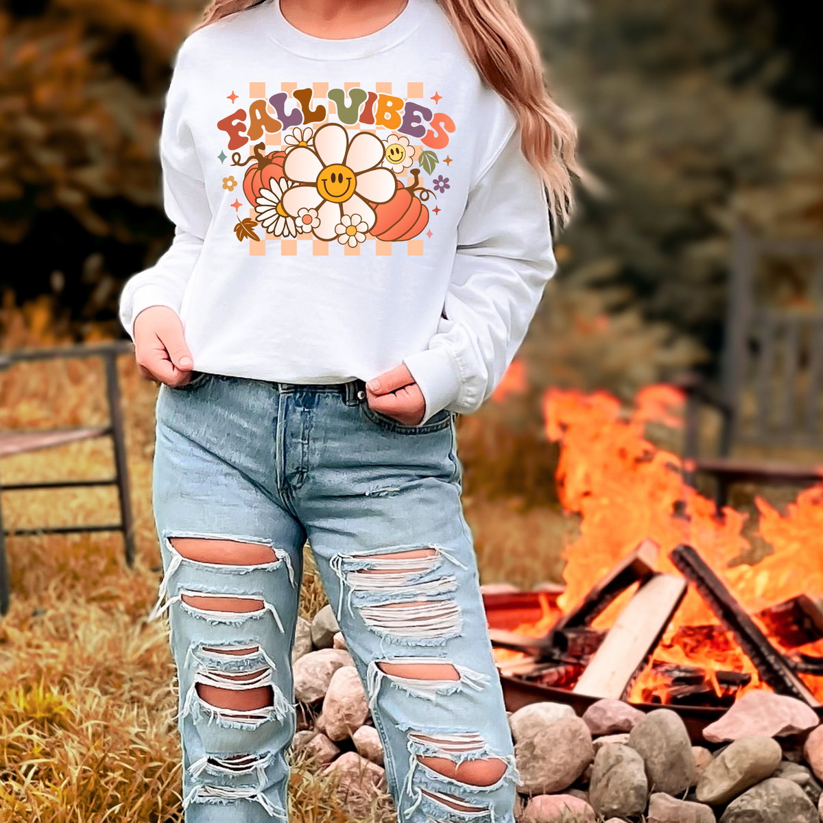 Checkered Fall Vibes 3023 DTF TRANSFER