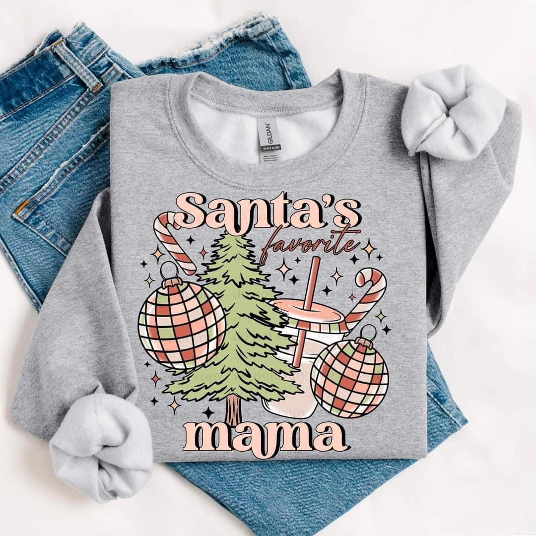 Santa’s favorite mama (CSC) 60423 DTF transfer