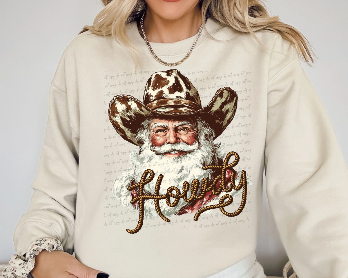 Howdy cowboy Santa (SSD) 67451 DTF transfer