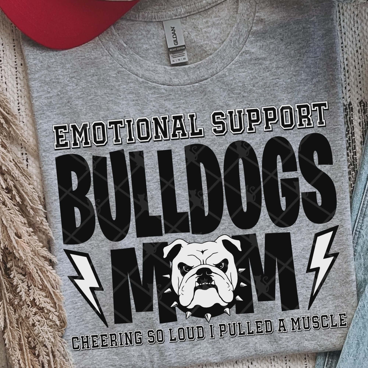 Emotional support Bulldogs mom (Ttd) DTF Transfer