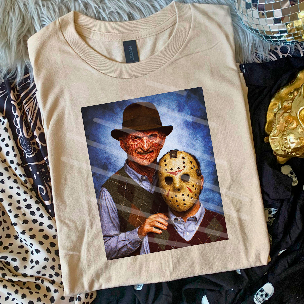Fred and mask portrait (saved) 114411 DTF transfer