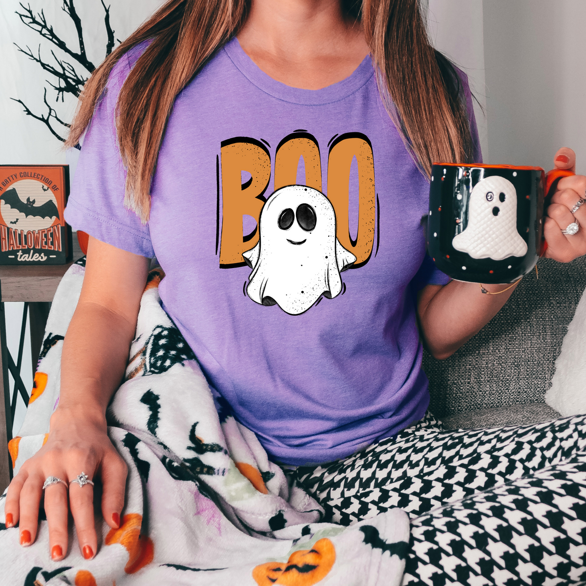 Orange Boo Ghost 3063 DTF TRANSFER
